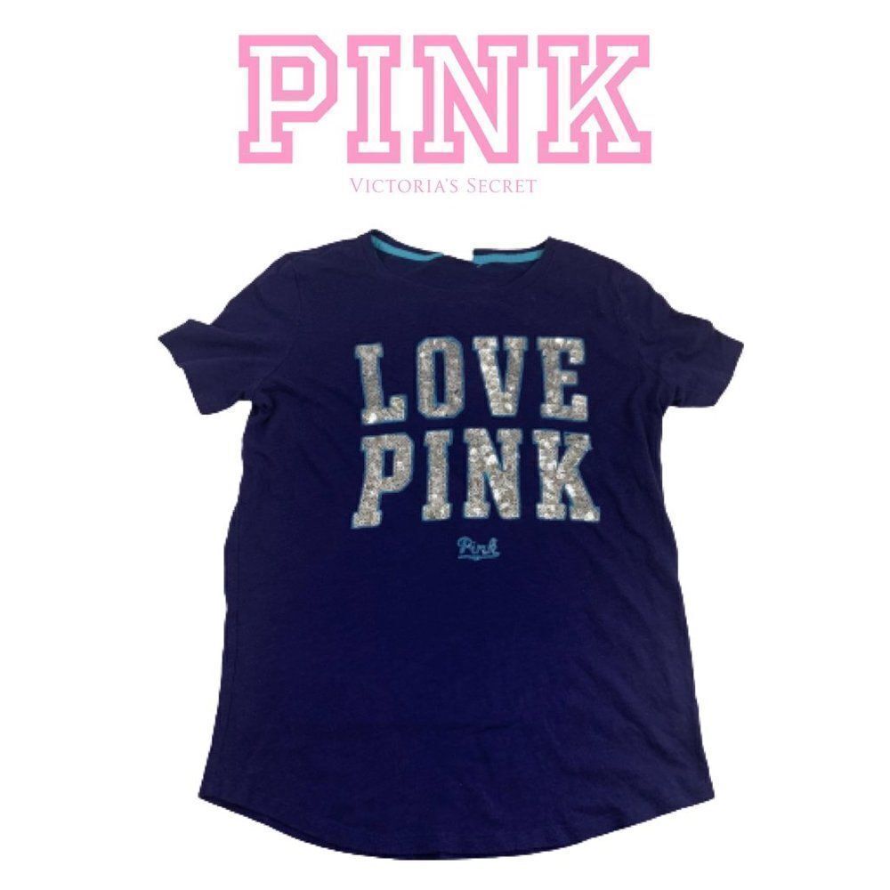 Pink Blue Glitzy Top. Sz S
